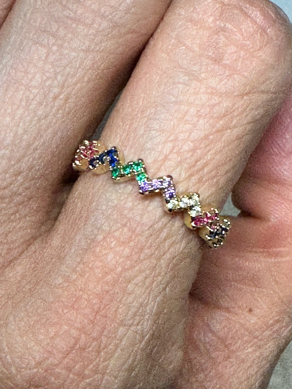 Stainless steel gold ring